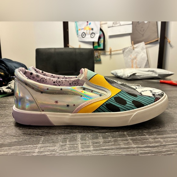 🖤 Disney Nightmare Before Christmas Jack & Sally Slip On Sneakers Size 11 - Picture 13 of 17